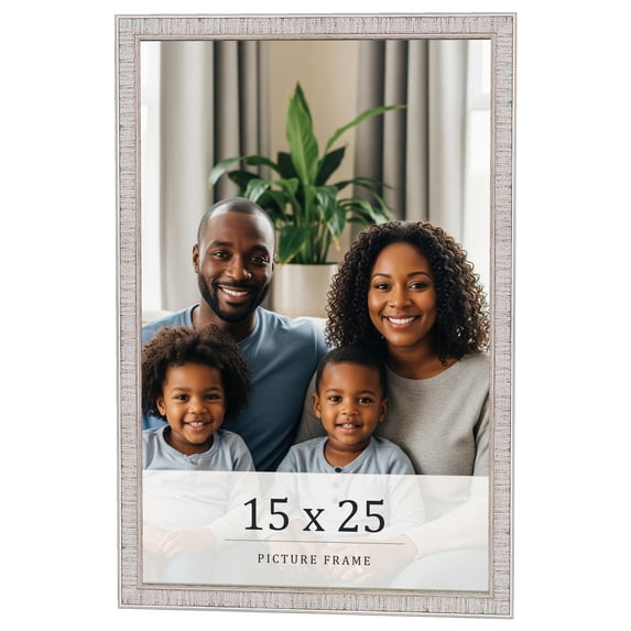 15x25 Frame White Real Wood Picture Frame Width 0.75 inches | Interior Frame Depth 0.5 inches |
