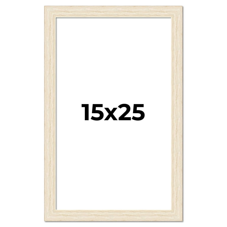 15x25 Frame White Real Wood Picture Frame Width 1.5 inches