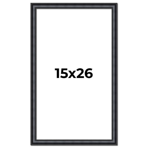 15x26 Frame Black Real Wood Picture Frame Width 1.25 inches | Interior Frame Depth 0.5 inches |