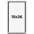 thumbnail image 1 of 15x26 Frame Brushed Silver Solid Wood Picture Frame | 0.75 Inch Moulding Width | Rabbet Depth 0.75, 1 of 5