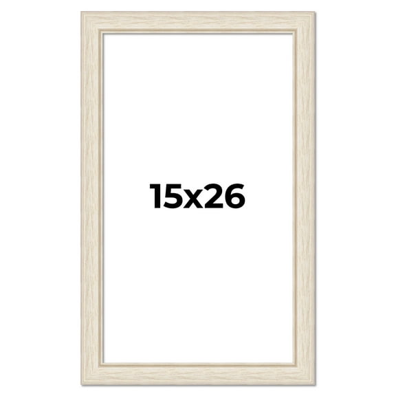 15x26 Frame White Real Wood Picture Frame Width 1.75 inches | Interior Frame Depth 0.5 inches |