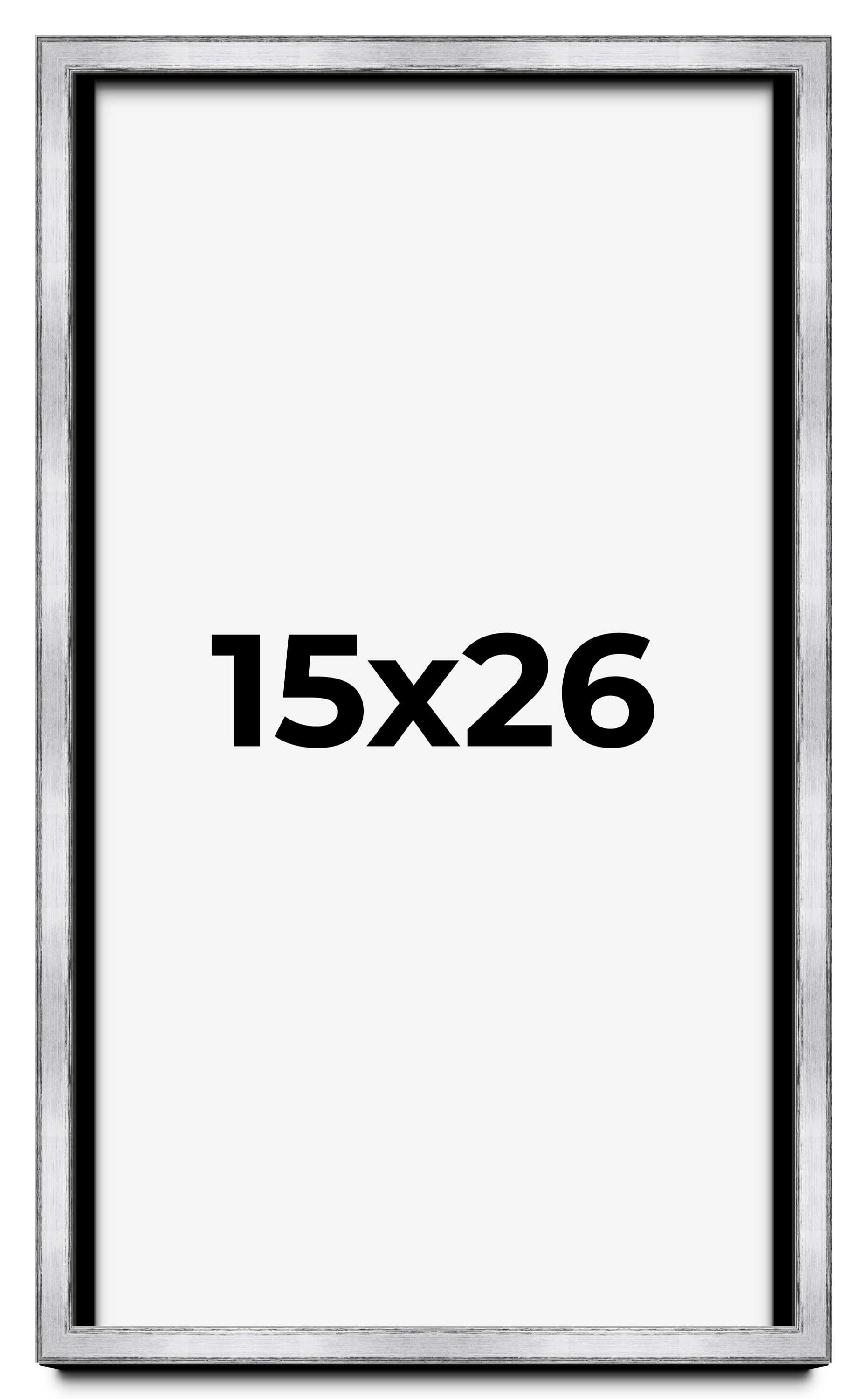 15x26 Shadow Box Frame Silver 1 375 Inches Deep Real Wood 15x26 shadow box frame silver 1 375 inches deep real wood