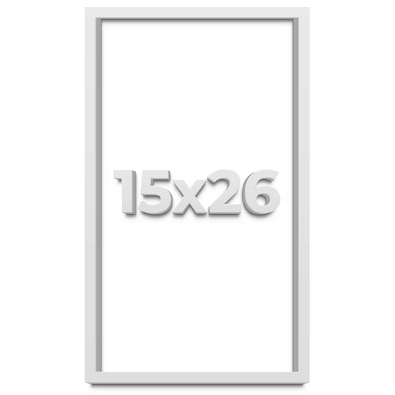 15x26 Shadow Box Frame White | 2 Inches Deep Real Wood Contemporary Shadowbox Display Frame | UV