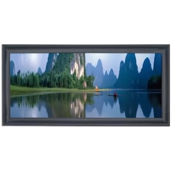 15x26 inch Picture Frame Solid Wood Black Panoramic Photo Frame,Suitable for Poster/Painting/Group Photo/Puzzle (A23B1526)$$Home Decor, Kitchen, & Other