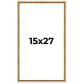 thumbnail image 1 of 15x27 Frame Beaded Gold Solid Wood Picture Frame | 0.75 Inches Moulding Width | Liscio Oro, 1 of 8