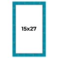 thumbnail image 1 of 15x27 Frame Blue Teal Burl Wood Picture Frame | 1.75 Inch Moulding Width | Interior Frame Depth 0.5, 1 of 8