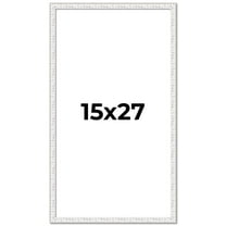 15x27 Frame White Real Wood Picture Frame Width 0.75 inches | Interior Frame Depth 0.5 inches |