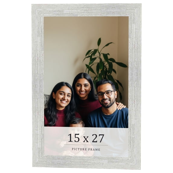 15x27 Frame White Real Wood Picture Frame Width 1.5 inches | Interior Frame Depth 0.5 inches | Barn
