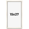thumbnail image 1 of 15x27 Shadow Box Cream of Wheat White Washed Display Frame | 0.875 Inches Deep Solid Wood Shadowbox, 1 of 8
