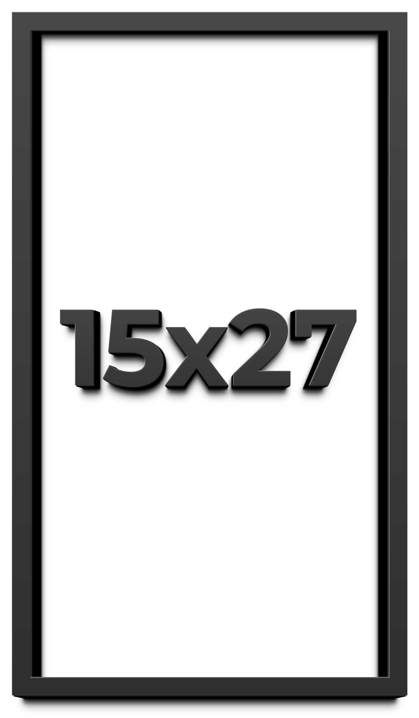 15x27 Shadow Box Frame Black | 1 inches Deep Real Wood Contemporary ...