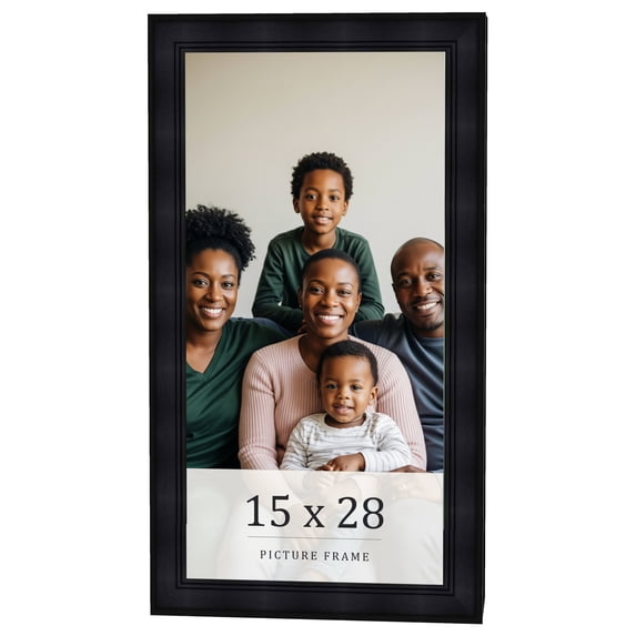 15x28 Frame Black Passaggi Solid Wood Picture Frame Width 1.5 Inches | Interior Depth 0.5 Inches |