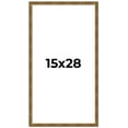 thumbnail image 1 of 15x28 Frame Gold Kingsley Distressed Solid Wood Picture Frame Width 0.75 Inches | Interior Frame, 1 of 8