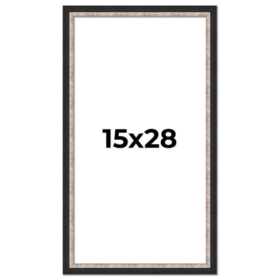 15x28 Frame Silver Real Wood Picture Frame Width 1.25 Inches | Interior Frame Depth 0.75 Inches |