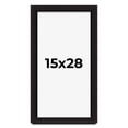 thumbnail image 1 of 15x28 Shadow Box Black Solid Wood Display Picture Frame | 1 Inch Rabbet Depth | | 1.375 Inch, 1 of 4