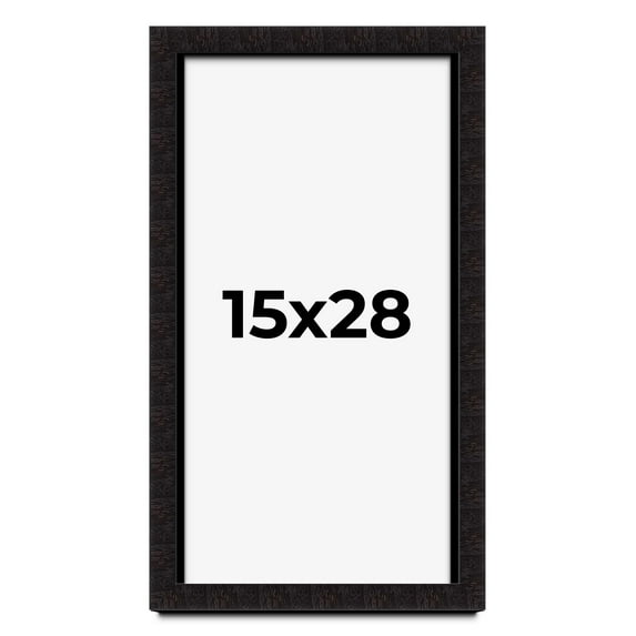 15x28 Shadow Box Black Solid Wood Display Picture Frame | 1 Inch Rabbet Depth | | 1.375 Inch