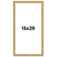 thumbnail image 1 of 15x29 Frame Beige Real Wood Picture Frame Width 1.25 inches | Interior Frame Depth 0.5 inches |, 1 of 8