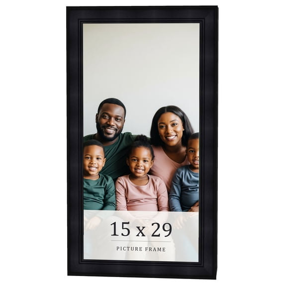 15x29 Frame Black Passaggi Solid Wood Picture Frame Width 1.5 Inches | Interior Depth 0.5 Inches |