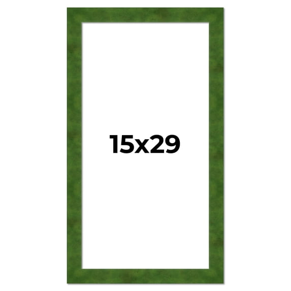 15x29 Frame Green Burl Solid Wood Picture Frame | 1.75 Inches Moulding Width | Interior Frame Depth