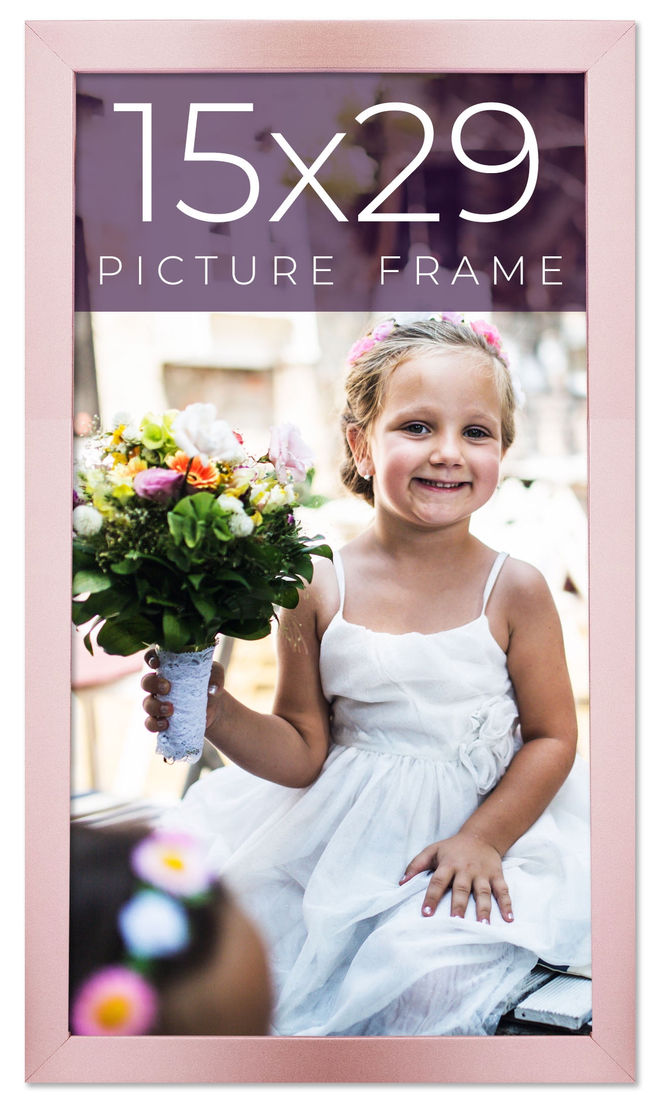 30x30 Frame Pink Real Wood Picture Frame Width 0.75 inches, Interior Frame  Depth 0.5 inches