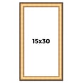 thumbnail image 1 of 15x30 Frame Gold Plein Aire Solid Wood Picture Frame Width 2 Inches | Interior Frame Depth 0.5, 1 of 8