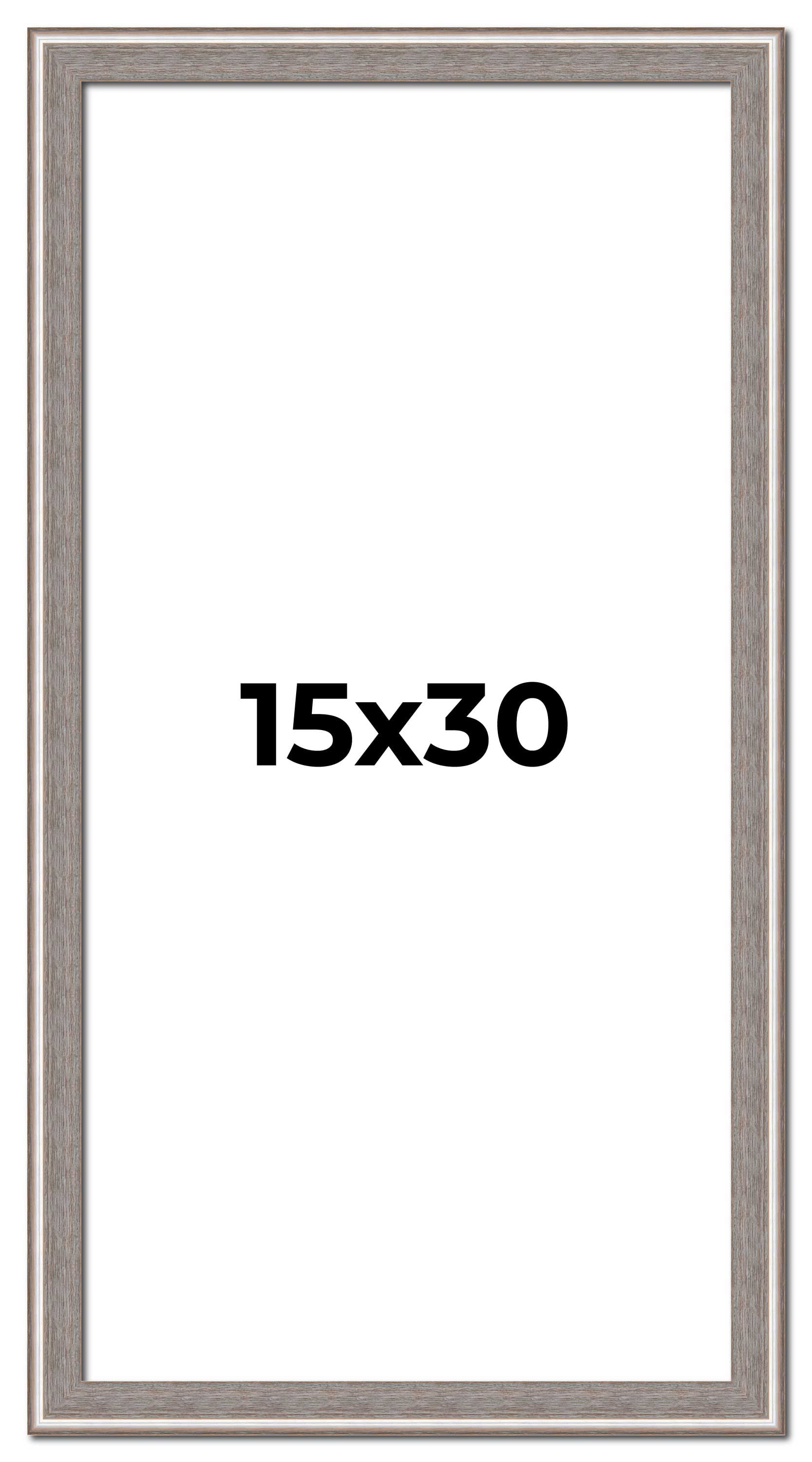 15x30 Frame Grey Real Wood Picture Frame Width 1.25 inches | Interior ...