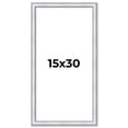 thumbnail image 1 of 15x30 Frame Sterling Silver Solid Wood Picture Frame | 1.25 Inch Moulding Width | 0.75 Inch, 1 of 8