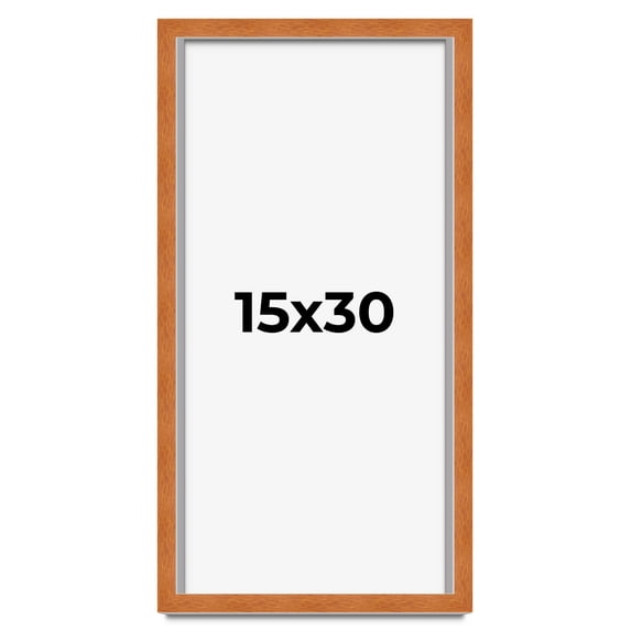 15x30 Shadow Box Frame Brown | 0.875 Inches Deep Real Wood Contemporary Shadowbox Display Frame |