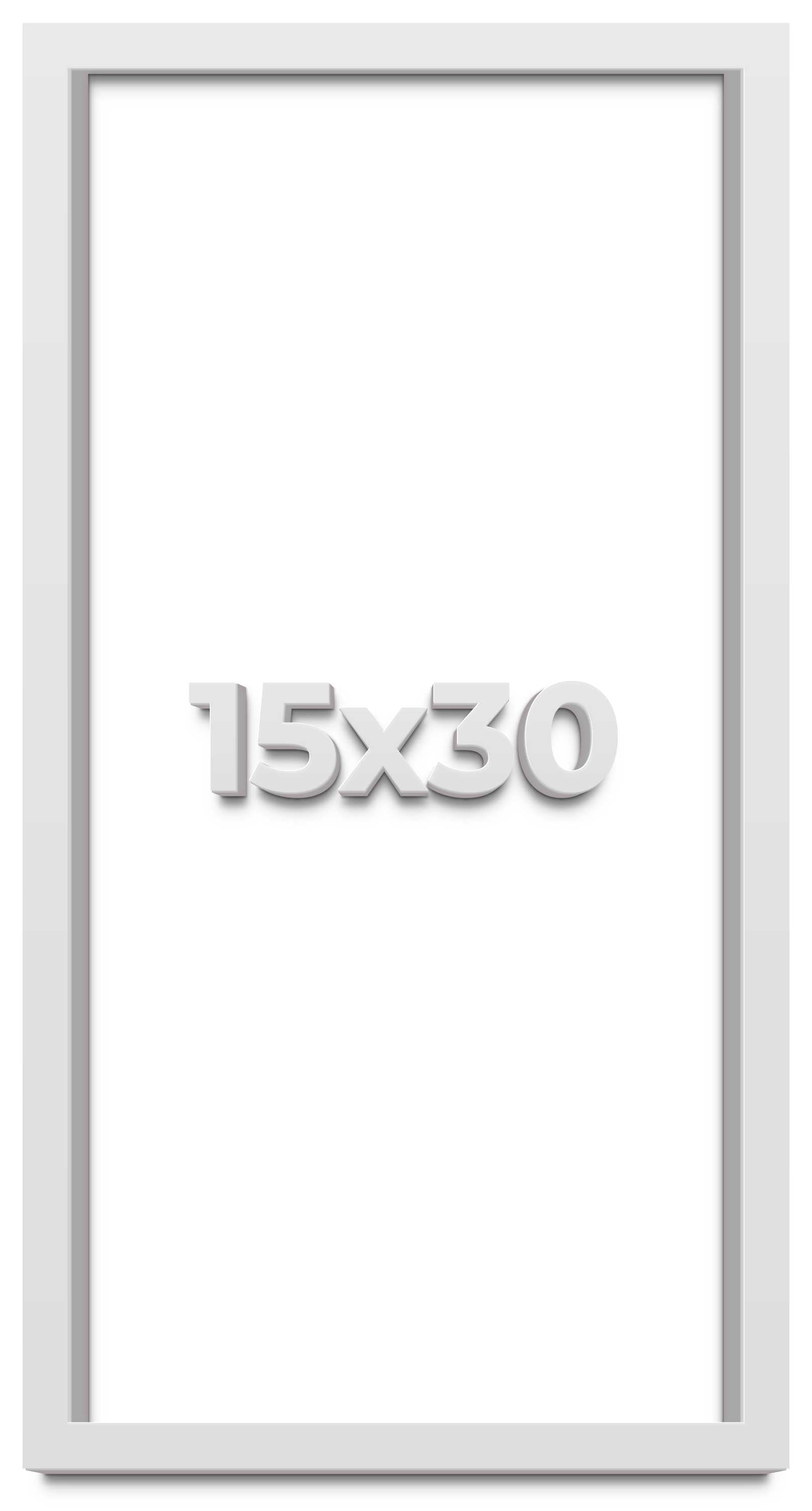 15x30 Shadow Box High Gloss White Display Frame | 1.625 Inches Deep | 1 ...
