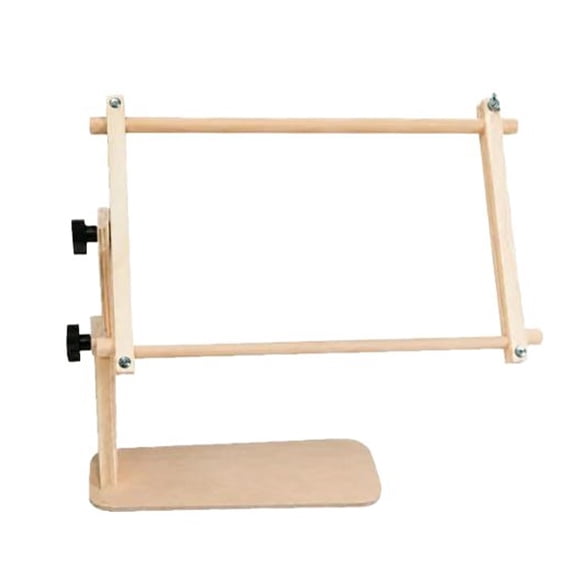 15x30cm Adjustable Tabletop Embroidery Stand Wood Scroll Frame Diy Gift