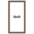 thumbnail image 1 of 15x31 Frame Brown Farmhouse Solid Wood Picture Frame Width 1.5 Inches | Interior Frame Depth 0.5, 1 of 8