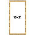thumbnail image 1 of 15x31 Frame Gold Bamboo Solid Wood Picture Frame | 1 Inch Moulding Width | Interior Frame Depth, 1 of 8