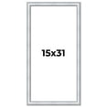thumbnail image 1 of 15x31 Frame Sterling Silver Solid Wood Picture Frame | 1.25 Inch Moulding Width | 0.75 Inch, 1 of 8