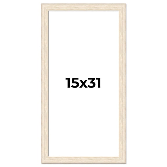15x31 Frame White Real Wood Picture Frame Width 1.5 inches | Interior Frame Depth 0.5 inches | Barn
