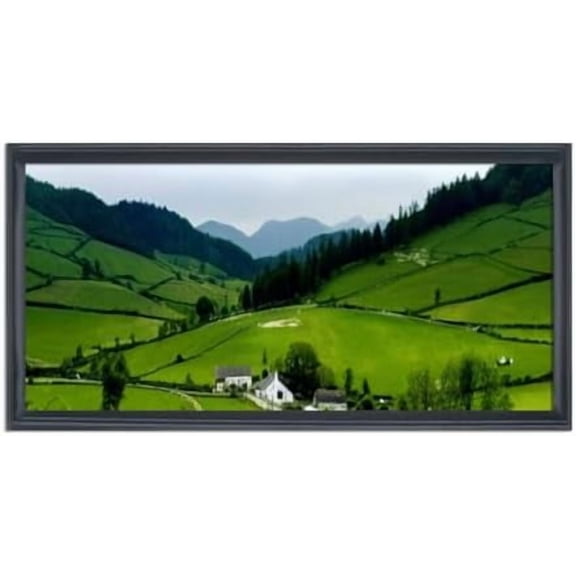 15x31 inch Picture Frame Solid Wood Black Panoramic Photo Frame,Suitable for Poster/Painting/Group Photo/Puzzle (A23B1531)$$Home Decor, Kitchen, & Other
