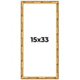 thumbnail image 1 of 15x33 Frame Gold Bamboo Picture Frame - Complete Modern Photo Frame Includes UV Acrylic Shatter, 1 of 8
