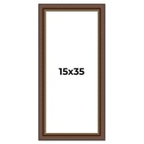 15x35 Copper and Brown Real Wood Picture Frame Width 2 inches | Interior Frame Depth 0.5 inches |