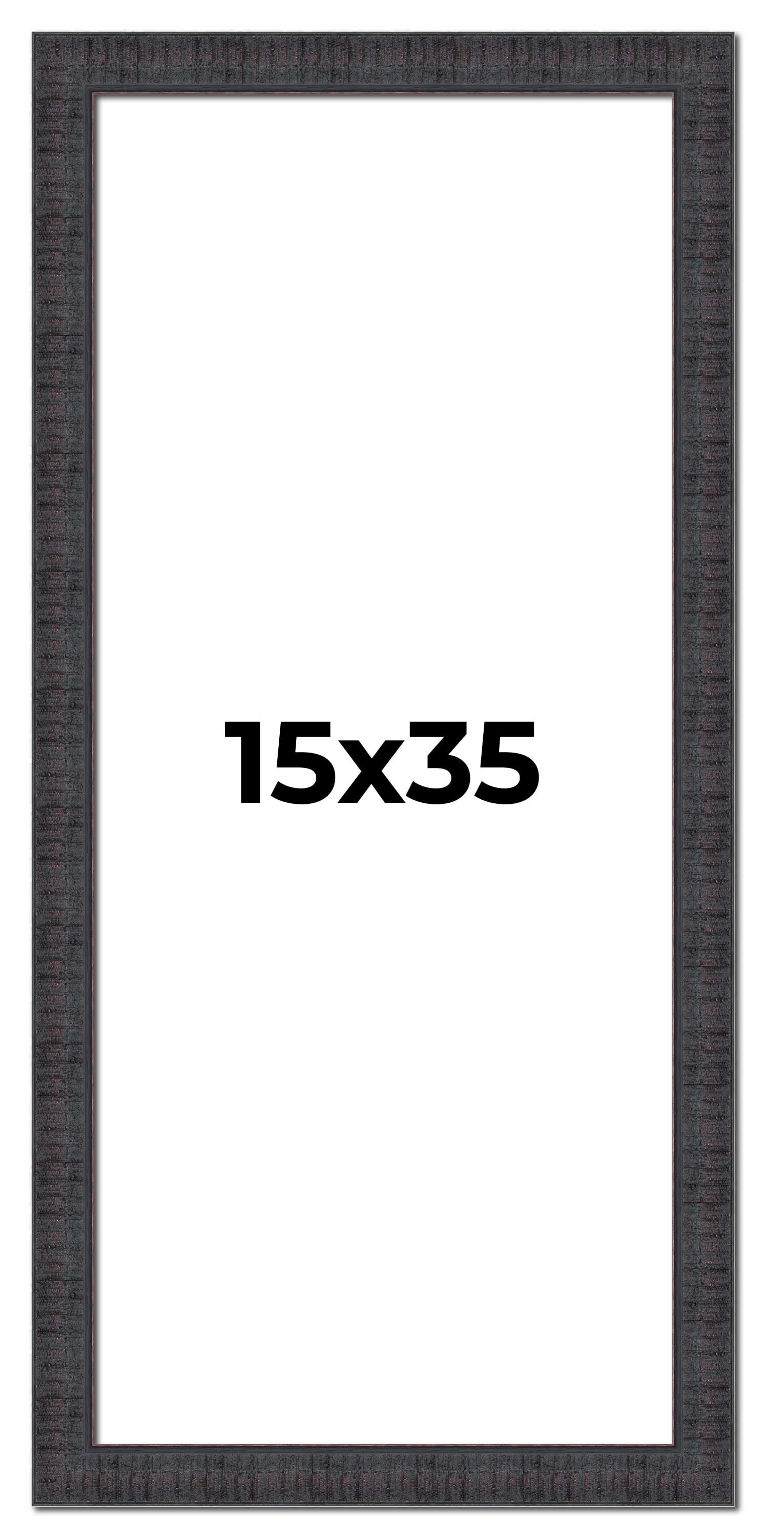 15x35 Frame Brown Rustic Solid Wood Picture Frame 1.5 Inches Wide ...