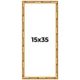 thumbnail image 1 of 15x35 Frame Gold Bamboo Solid Wood Picture Frame | 1 Inch Moulding Width | Interior Frame Depth, 1 of 8