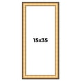 thumbnail image 1 of 15x35 Frame Gold Plein Aire Solid Wood Picture Frame Width 2 Inches | Interior Frame Depth 0.5, 1 of 8