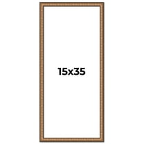 15x35 Frame Gold Real Wood Picture Frame Width 1.25 inches | Interior Frame Depth 0.5 inches |