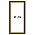 thumbnail image 1 of 15x35 Frame Gold Real Wood Picture Frame Width 2.25 Inches | Interior Frame Depth 0.5 Inches |, 1 of 8