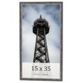 thumbnail image 1 of 15x35 Frame Silver Grey Distressed Solid Wood Picture Frame | 0.75 Inch Moulding Width | Interior, 1 of 8