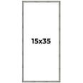 thumbnail image 1 of 15x35 Frame Silver Grey Distressed Solid Wood Picture Frame | 0.75 Inch Moulding Width | Interior, 1 of 8