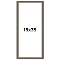 15x35 Frame Silver Real Wood Picture Frame Width 1.25 Inches | Interior Frame Depth 0.5 Inches |