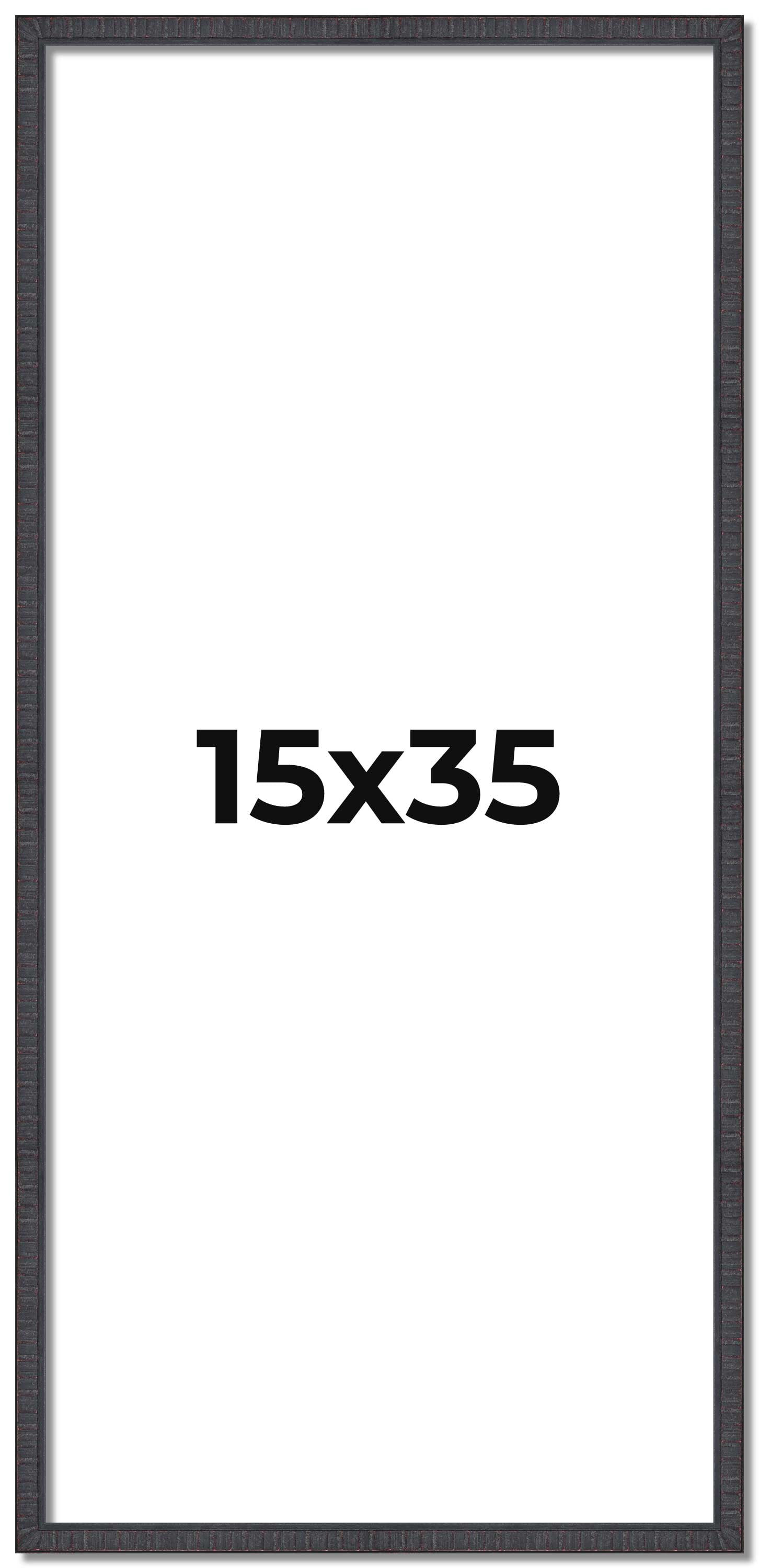 15x35 Rustic Brown Real Wood Picture Frame Width 0.75 inches | Interior ...