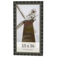 thumbnail image 1 of 15x36 Frame Black Bamboo Solid Wood Picture Frame Width 1.5 Inches | Interior Frame Depth 0.5, 1 of 8