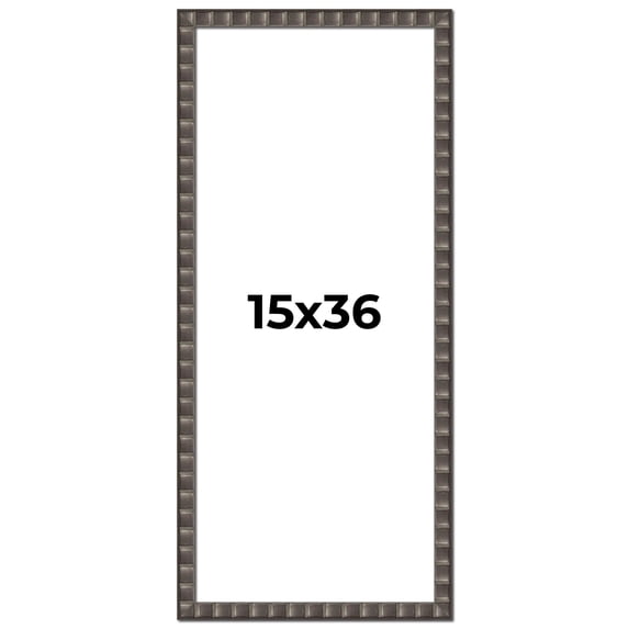15x36 Frame Black Brown Chestnut Mosaic Solid Wood Picture Frame | 1.125 Inch Moulding Width |