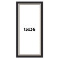 thumbnail image 1 of 15x36 Frame Black Real Wood Picture Frame Width 2.25 Inches | Interior Frame Depth 0.5 Inches |, 1 of 8