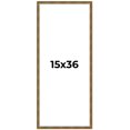 thumbnail image 1 of 15x36 Frame Gold Kingsley Distressed Solid Wood Picture Frame Width 0.75 Inches | Interior Frame, 1 of 8