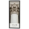 thumbnail image 1 of 15x38 Frame Black Charcoal Grey Wood Textured Picture Frame | 0.75 Inch Moulding Width | Gunmetal, 1 of 8